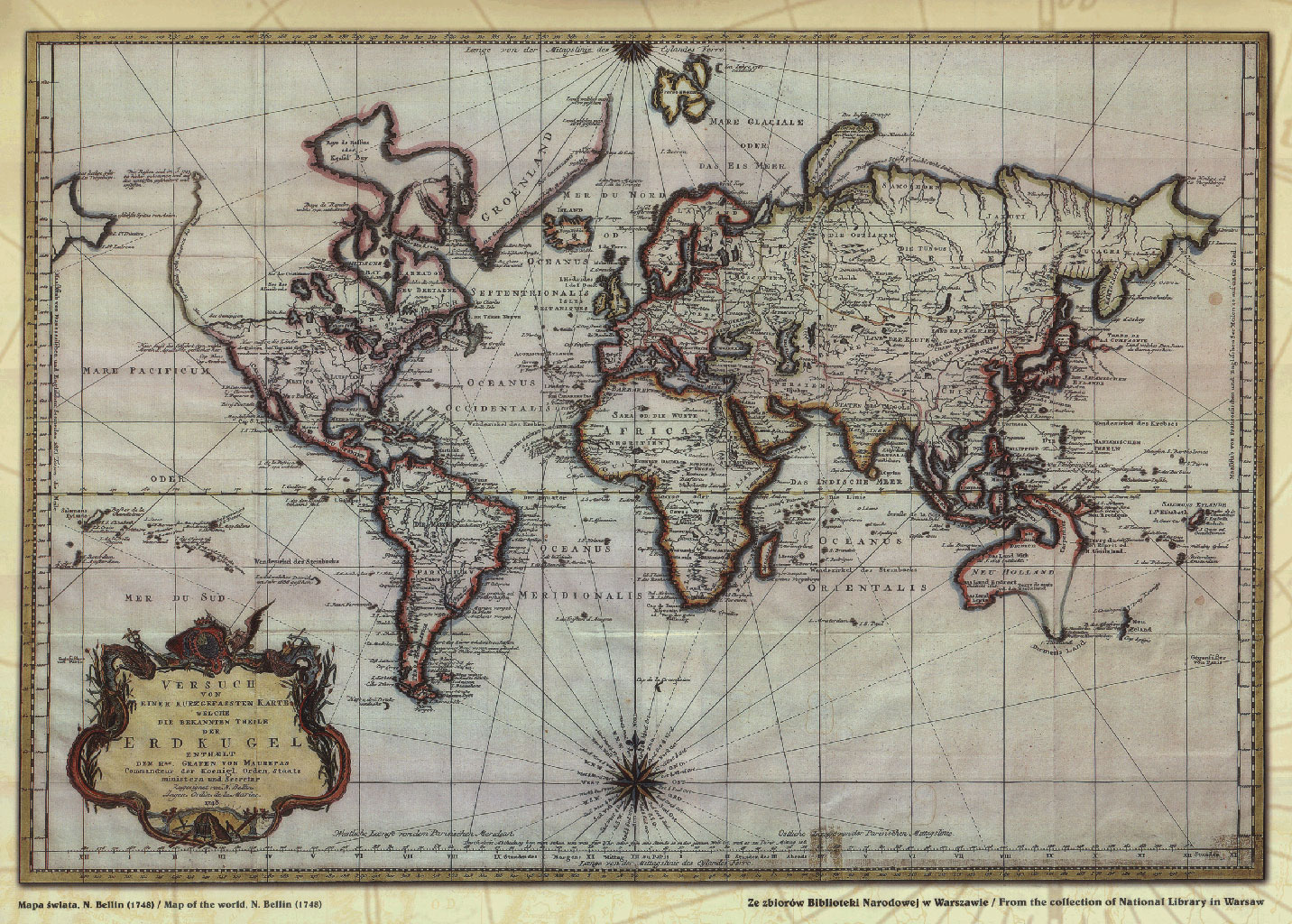 Карта мира во время великих географических открытий