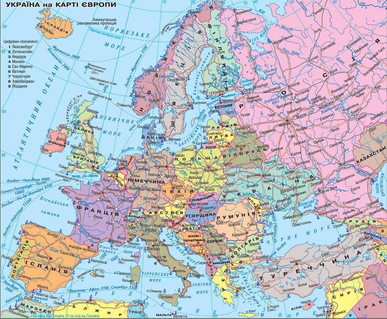 Україна на карті Європи | Економічна і соціальна географія ...