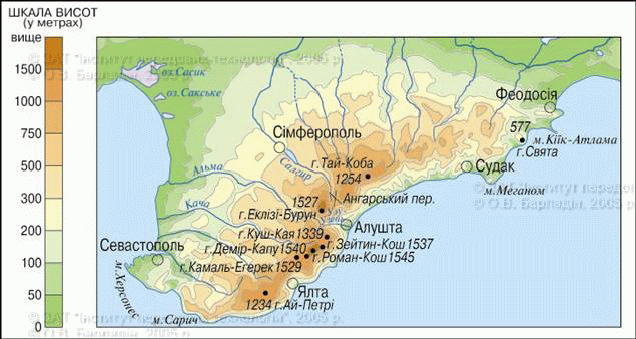 Реферат: Кримські гори. Рельєф Кримських гір
