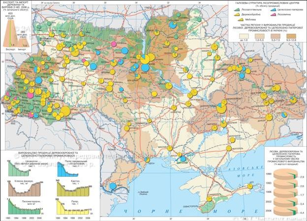 Промышленность украины карта